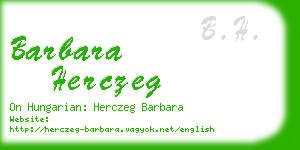 barbara herczeg business card